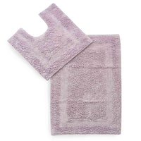 Pack of 2 Anti-skid Solid Bathmat and Contour set