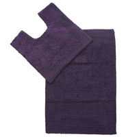 Pack of 2 Anti-skid Solid Bathmat and Contour set purple - Sashaaworld
