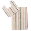 Pack of 2 Anti skid Striped Bathmat and Contour set