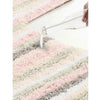 Pack of 2 Anti skid Striped Bathmat and Contour set