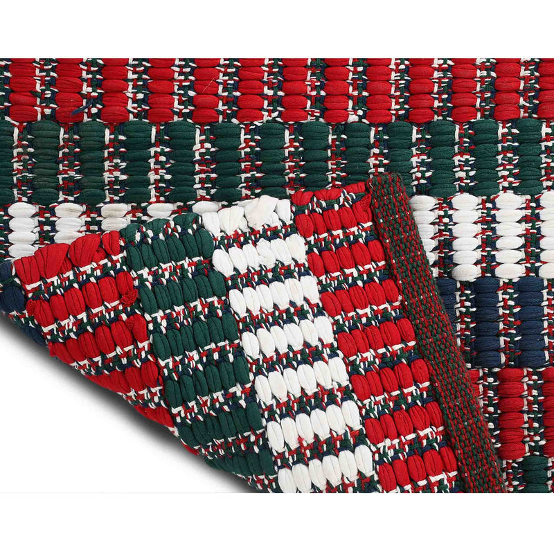 Multi stripe Christmas Vibe Chindi Rug