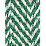 Green and Ivory Tufted Striped Throw