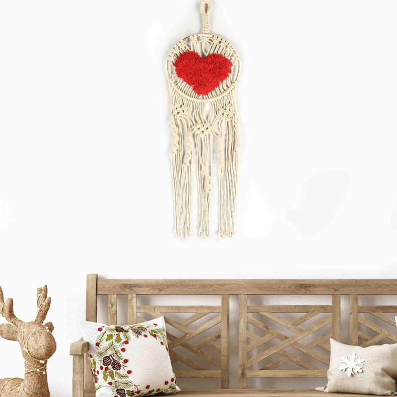 Ring Wall Hanging With Heart Tufting