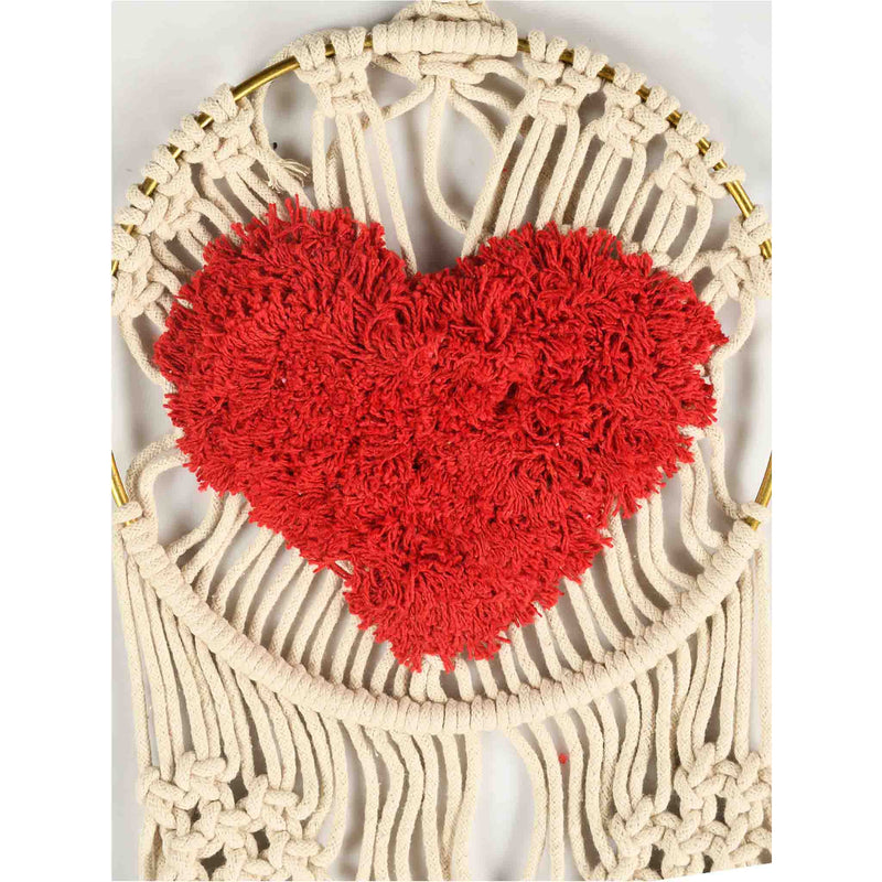 Ring Wall Hanging With Heart Tufting