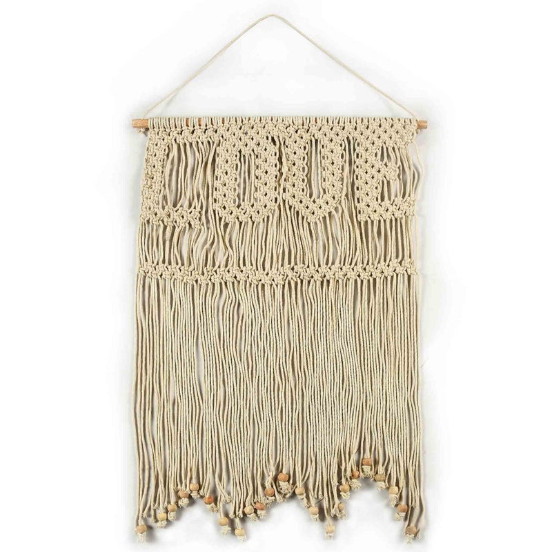 LOVE Wall Hanging with wooden beads