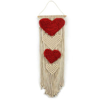 Red Heart Tufted Wall Hanging- sashaaworld