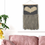 Natural Grey Heart Wall Hanging