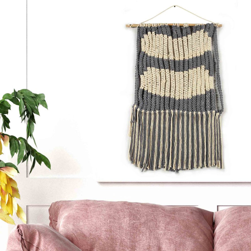 Natural Grey Heart Wall Hanging