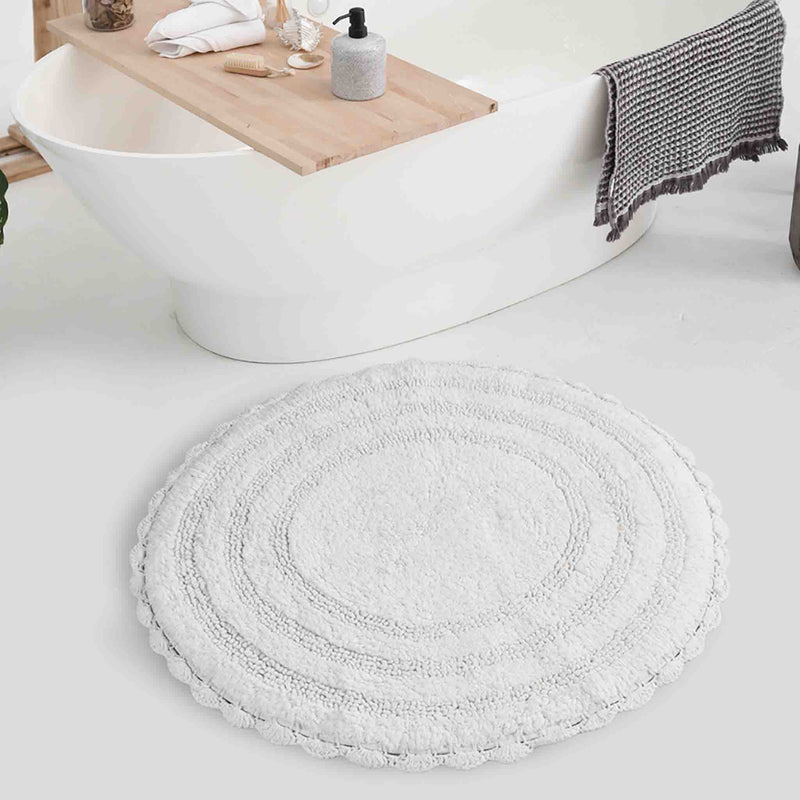 Sashaa World Round Reversible Crochet Bathmat