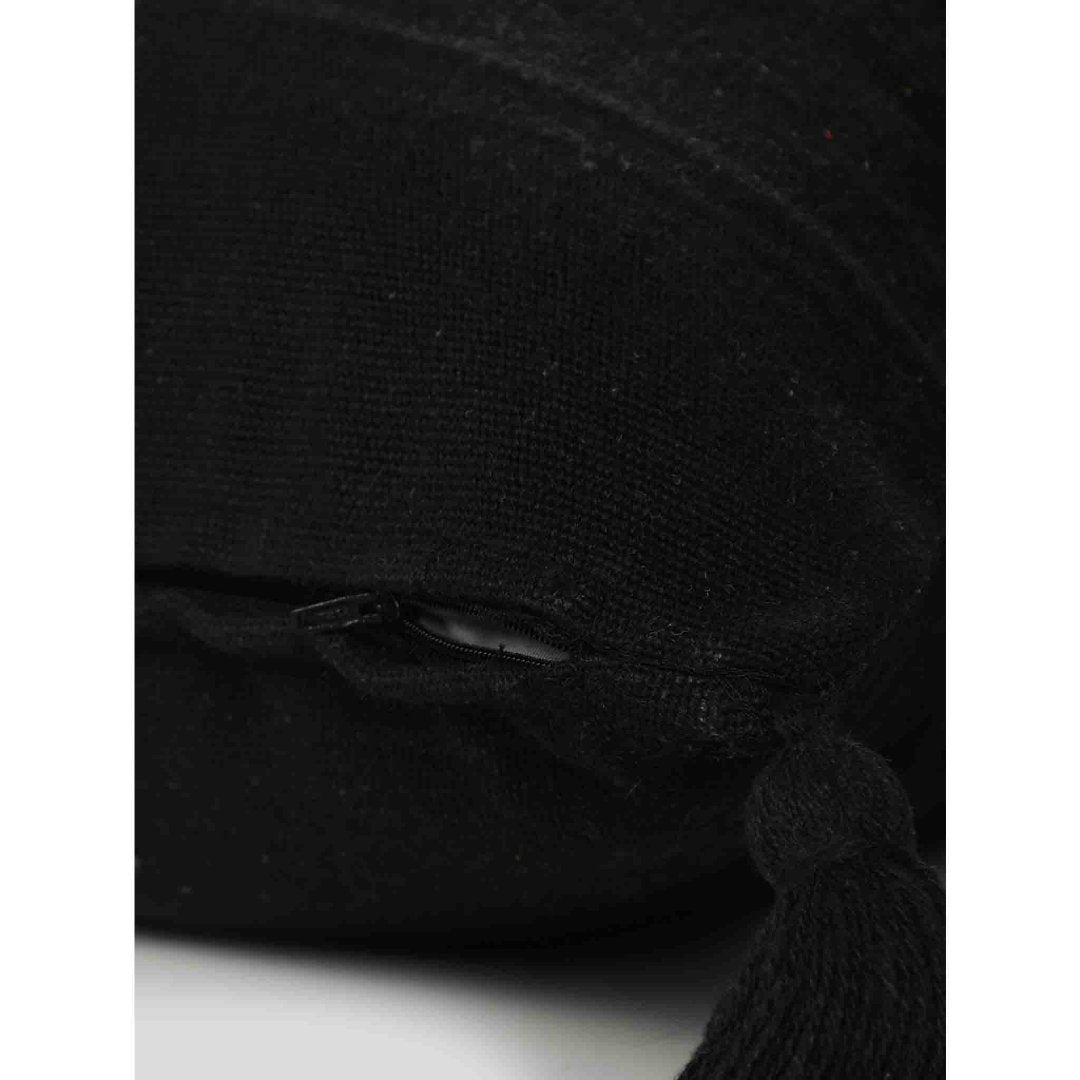 Vibrant Black Cushion Covers (Set of 2)- Sashaaworld