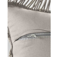 Grey Macrame Cushion with fringes - Sashaa World 
