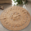 Reversible Circular Patterned Jute Rug