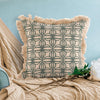 Printed Cushion with Fringe Cover
