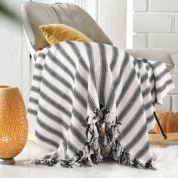 Striped Sofa Throw- sashaaworld