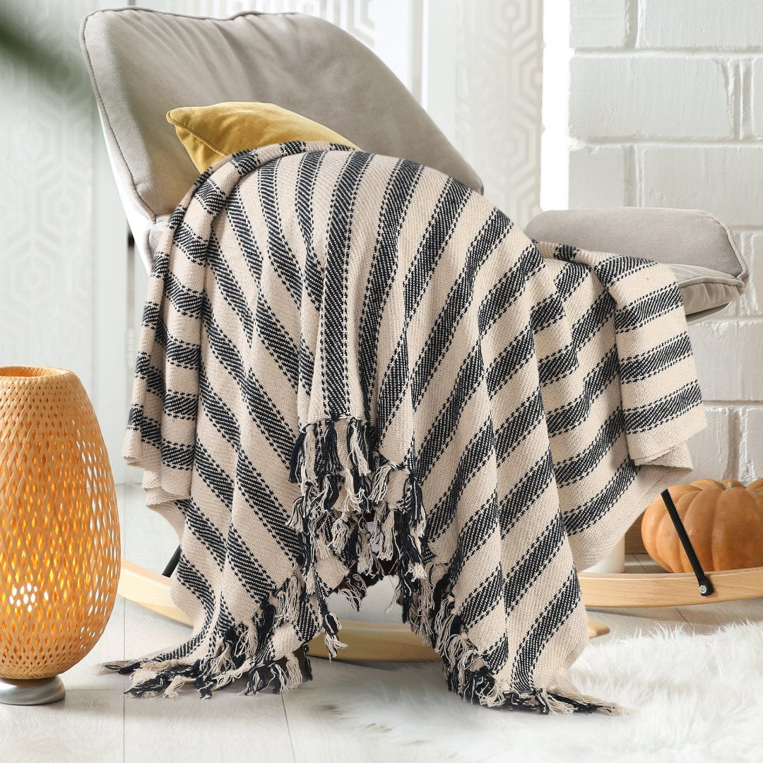 Striped Sofa Throw