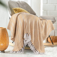 Spring-Hued Chevron Throw Yellow- sashaaworld
