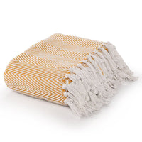 Spring-Hued Chevron Throw Yellow- sashaaworld