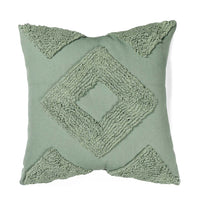 Green Loop Tufted Cushion Cover