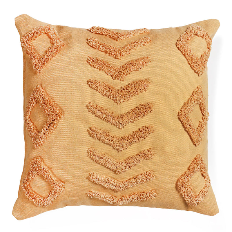 Tufted Cushion Cover in Mustard