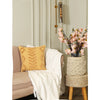 Tufted Cushion Cover in Mustard