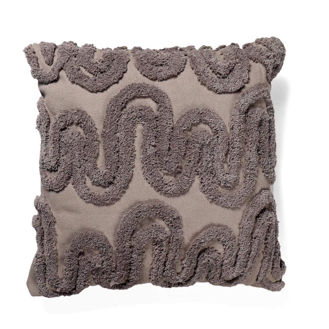 Grey Wave Cushion Cover - Sashaaworld