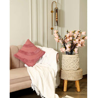 Rose Pink Curves Cushion Cover - Sashaa World 