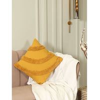 Yellow Curves Cushion Cover - Sashaa World