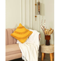 Yellow Curves Cushion Cover - Sashaa World