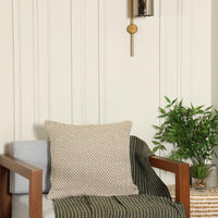 Brown Diamond Pattern Cushion Cover