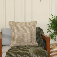 Brown Diamond Pattern Cushion Cover