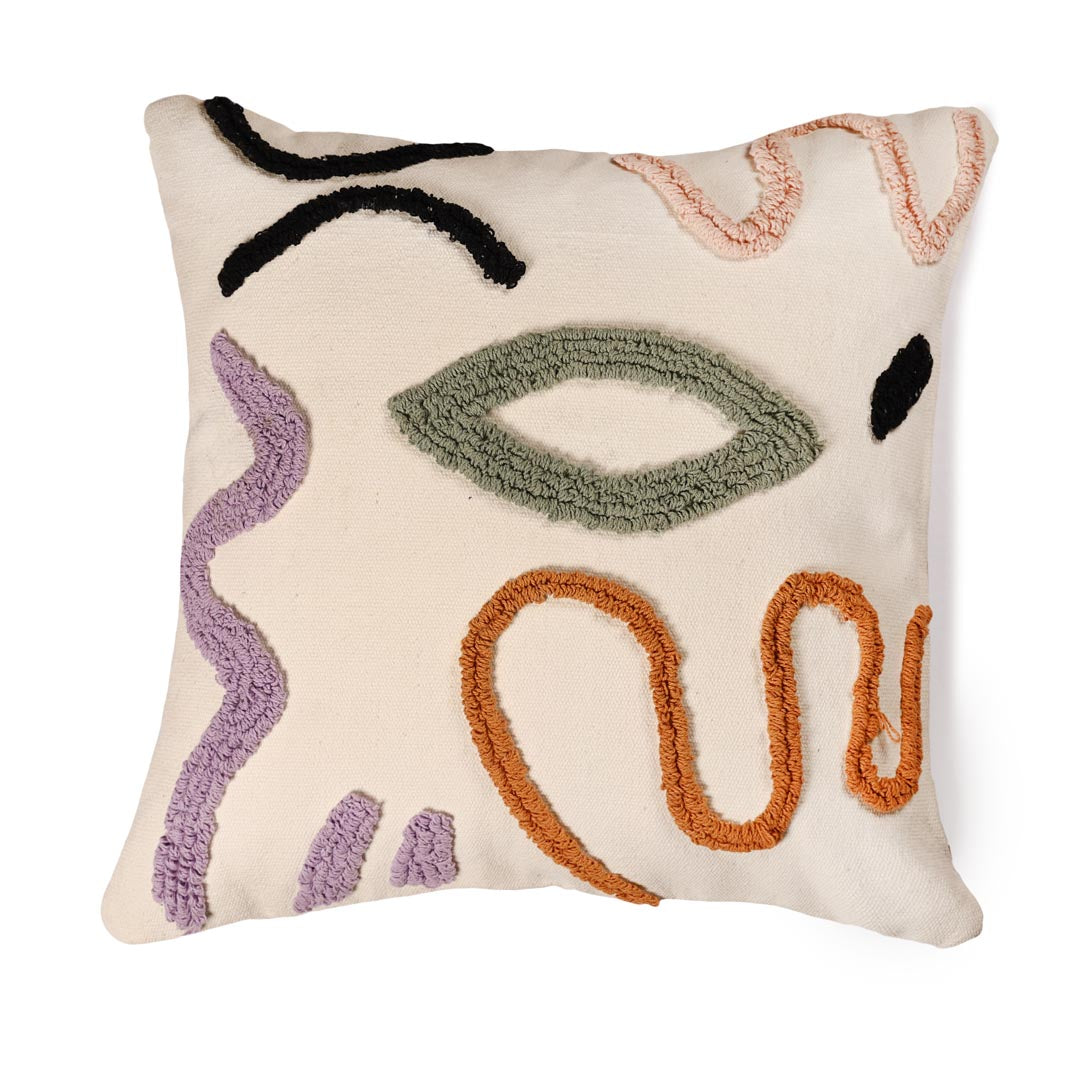 Abstract Tufted Cushion Cover