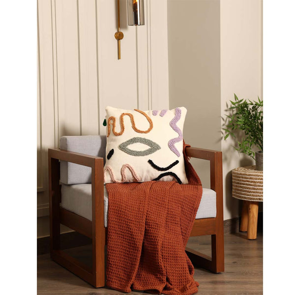 Abstract Tufted Cushion Cover