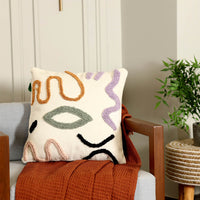 Abstract Tufted Cushion Cover