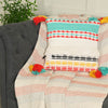 Multi-colored Cushion Cover with Tassels