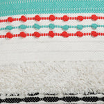 Multi-colored Cushion Cover with Tassels