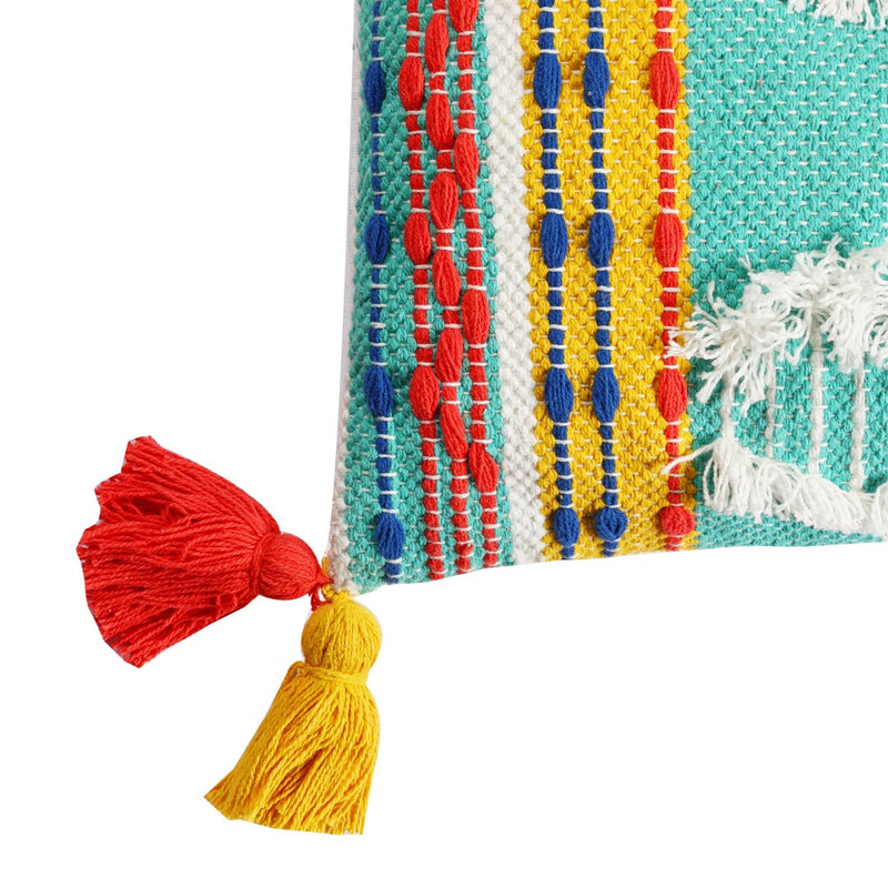 Handwoven Multi-Colored Cushion Cover