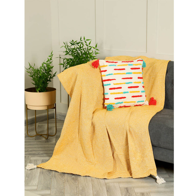 Multi-colored Striped Cushion Cover