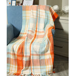Mulit-colored Plaid Throw