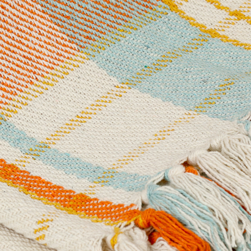 Mulit-colored Plaid Throw