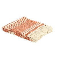 Red and White Throw