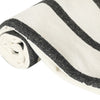 Broad Black Striped Throw