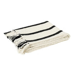 Broad Black Striped Throw