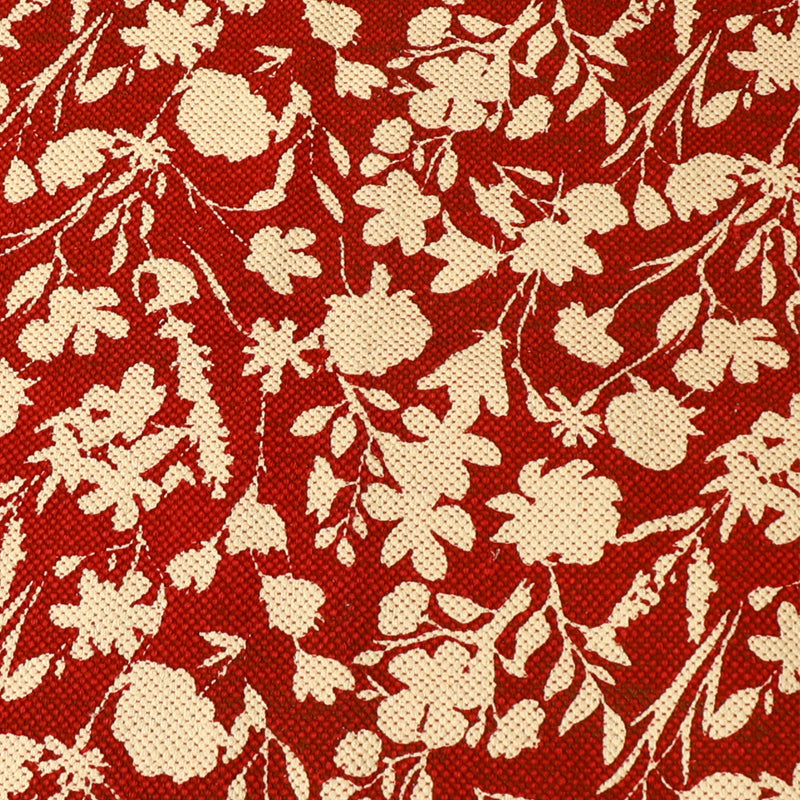 Red and White Nature Print Rug