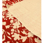 Red and White Nature Print Rug