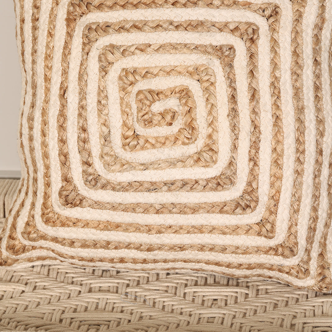 Jute and Cotton Cushion Cover