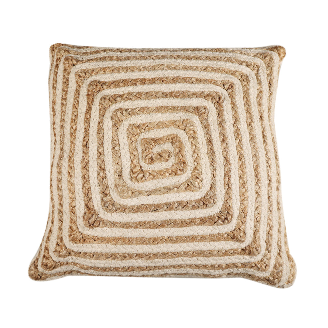 Jute and Cotton Cushion Cover