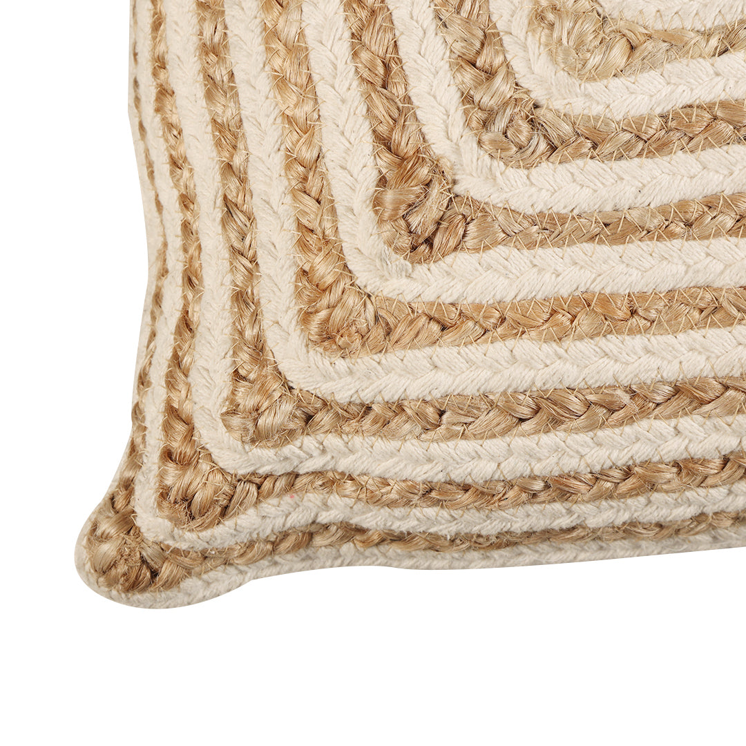 Jute and Cotton Cushion Cover - Sashaa World 