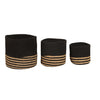 Jute and Cotton Basket Set of 3