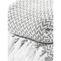 Chevron Sofa Throw with Tassels