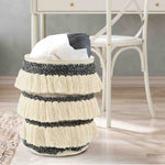 Tasseled Laundry Basket